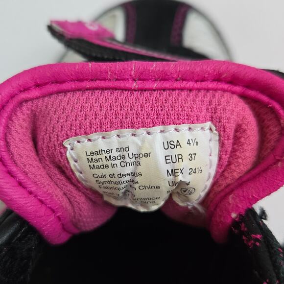 Women's Champion Black/Pink/Silver Sneakers with Adjustable Strap Size 4.5 - Picture 9 of 10